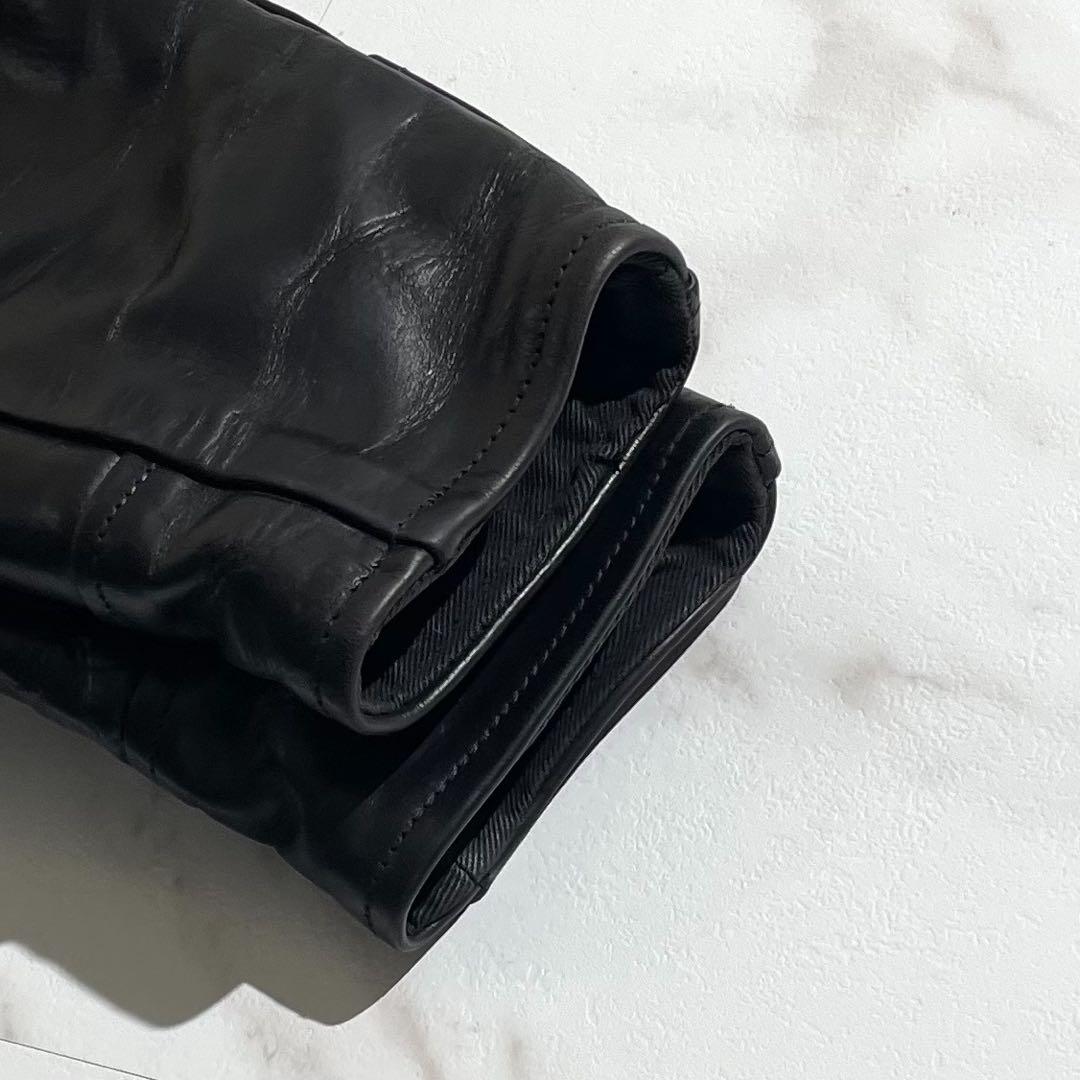 hidaritaka様 エアロレザー レザージャケット ホーススキン ブラック