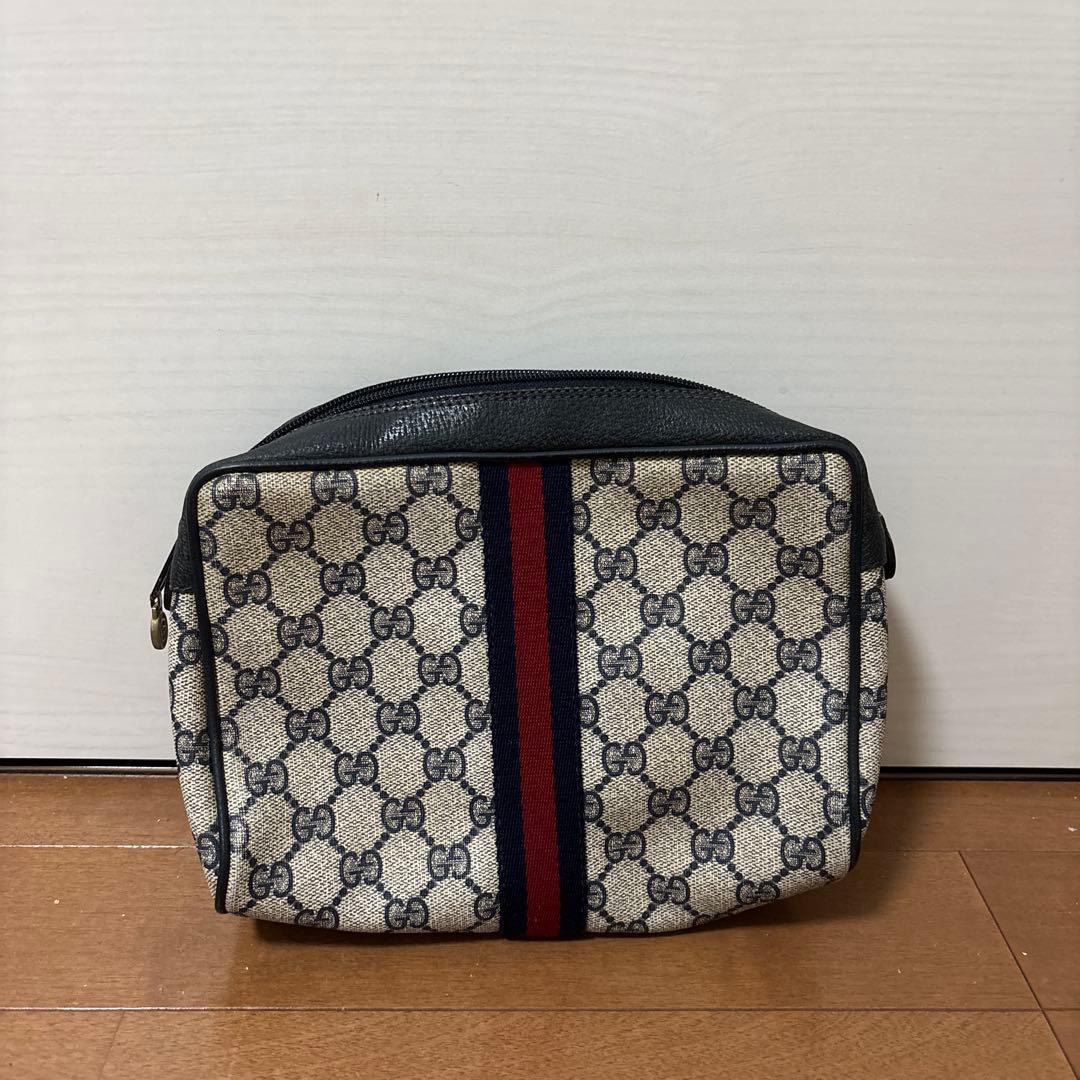 GUCCI グッチ　シェリーライン　GGキャンバス ポーチ