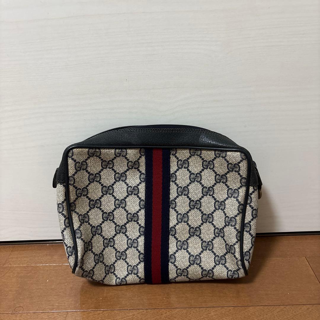 GUCCI グッチ　シェリーライン　GGキャンバス ポーチ