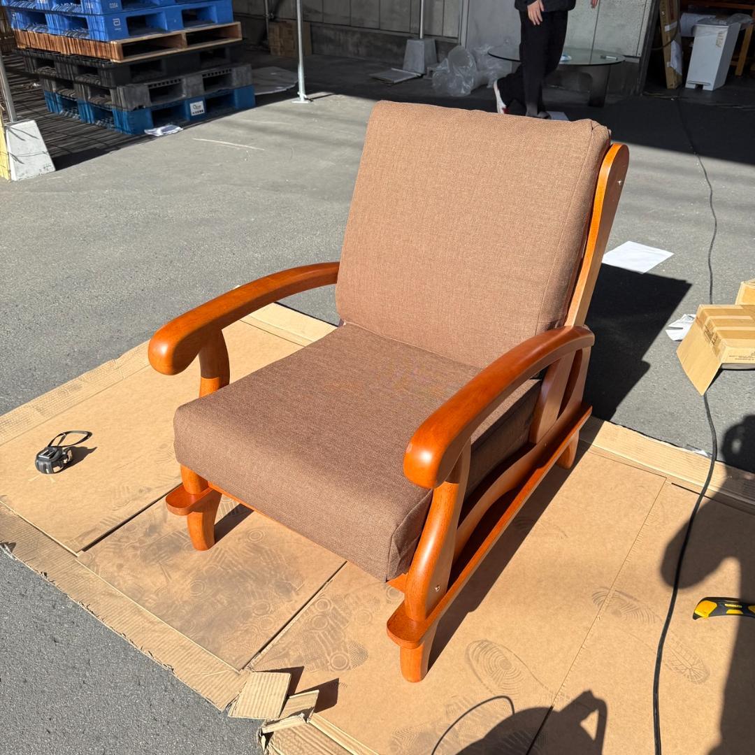 訳あり激安！昭和レトロ 国産一人掛けチェア 京都家具 洗えるカバー 全６色