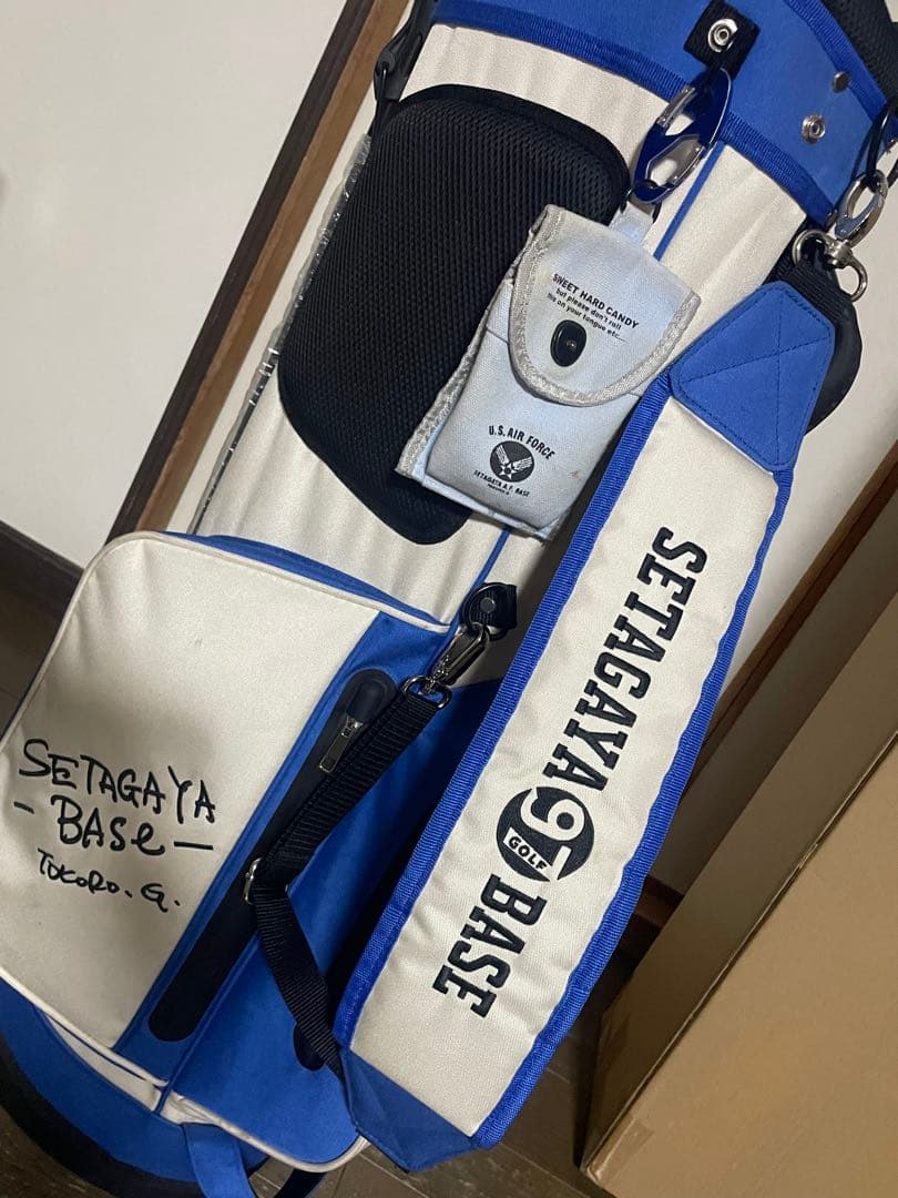 完売品 SETAGAYA BASE キャディバッグ ホワイト/ブルー世田谷ベース