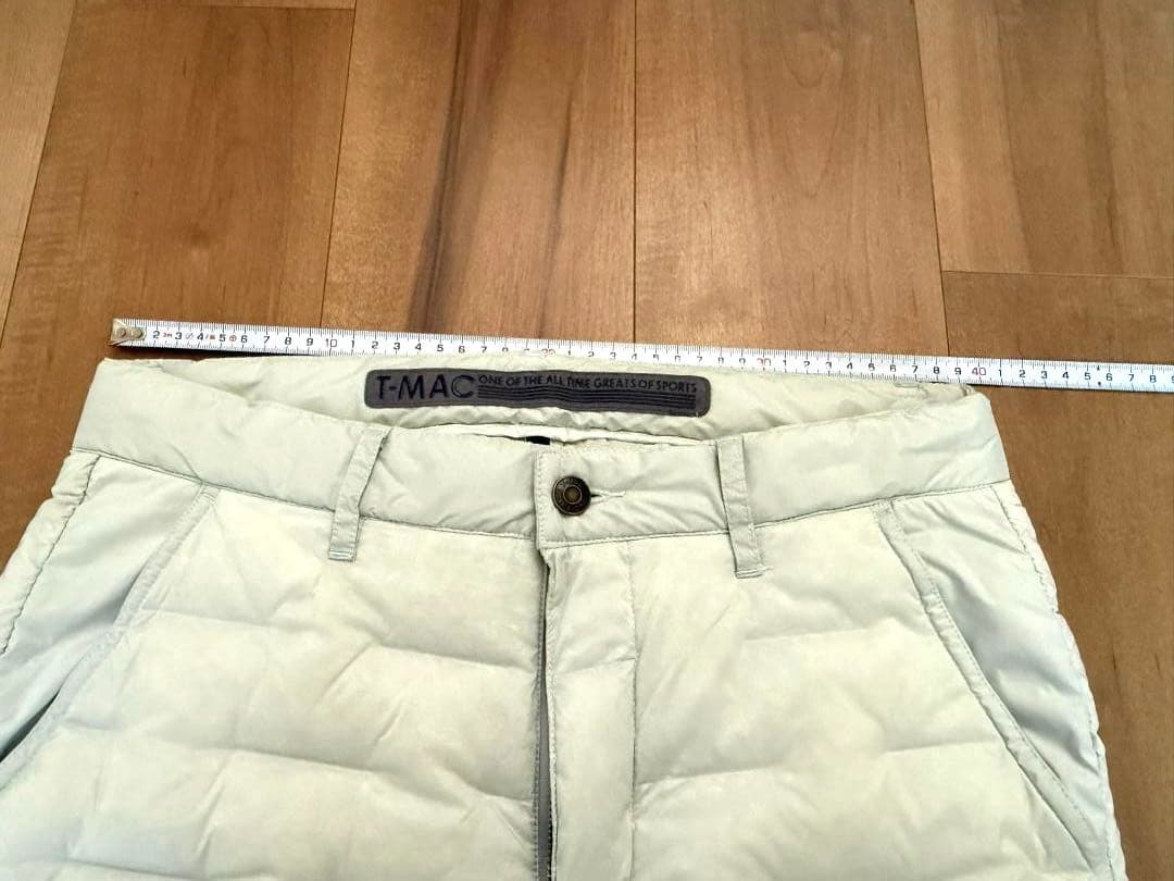 T-MAC ティーマック メンズ ダウンパンツ ホワイト 44サイズ　S