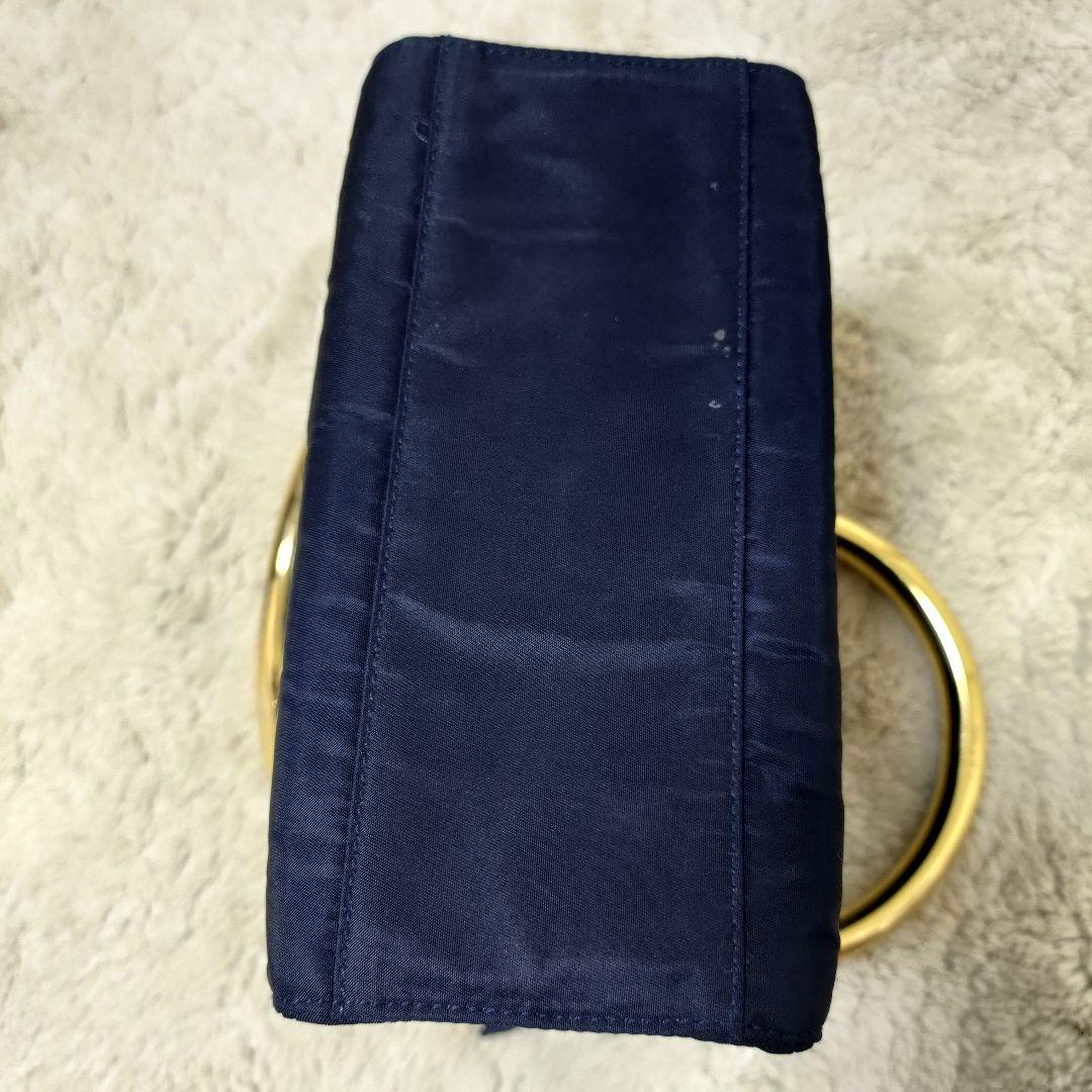 PRADA トライアングルロゴ ミニハンドバッグ ブラック ゴールド