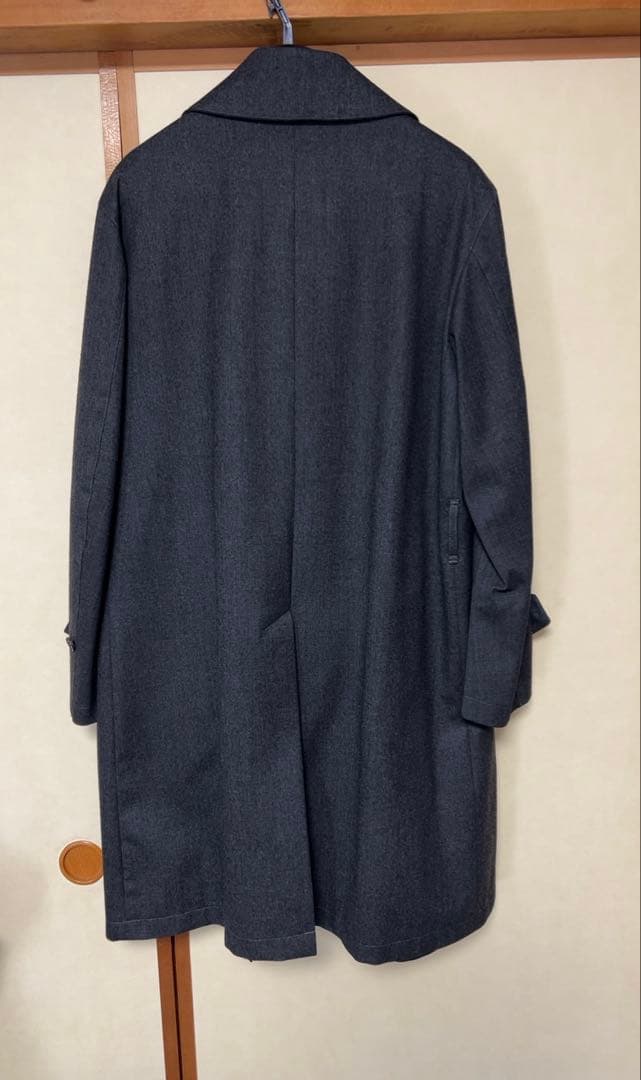 ダークグレー ステンカラーコート マッキントッシュ　ロロピアーナ