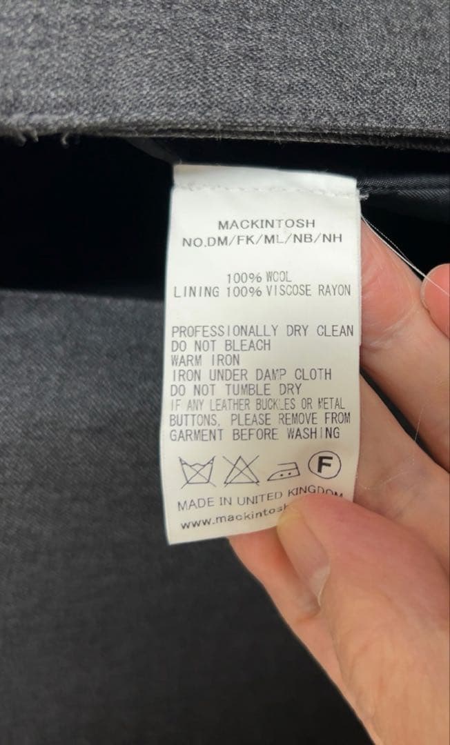 ダークグレー ステンカラーコート マッキントッシュ　ロロピアーナ