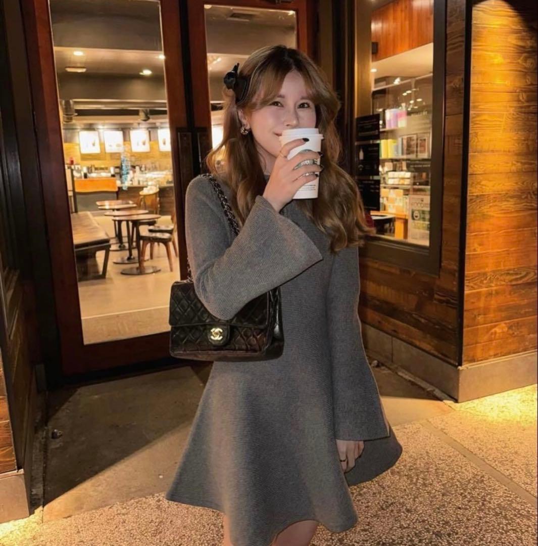 正規品 thetoe Reims Flare Onepiece グレー Sサイズ ブラン