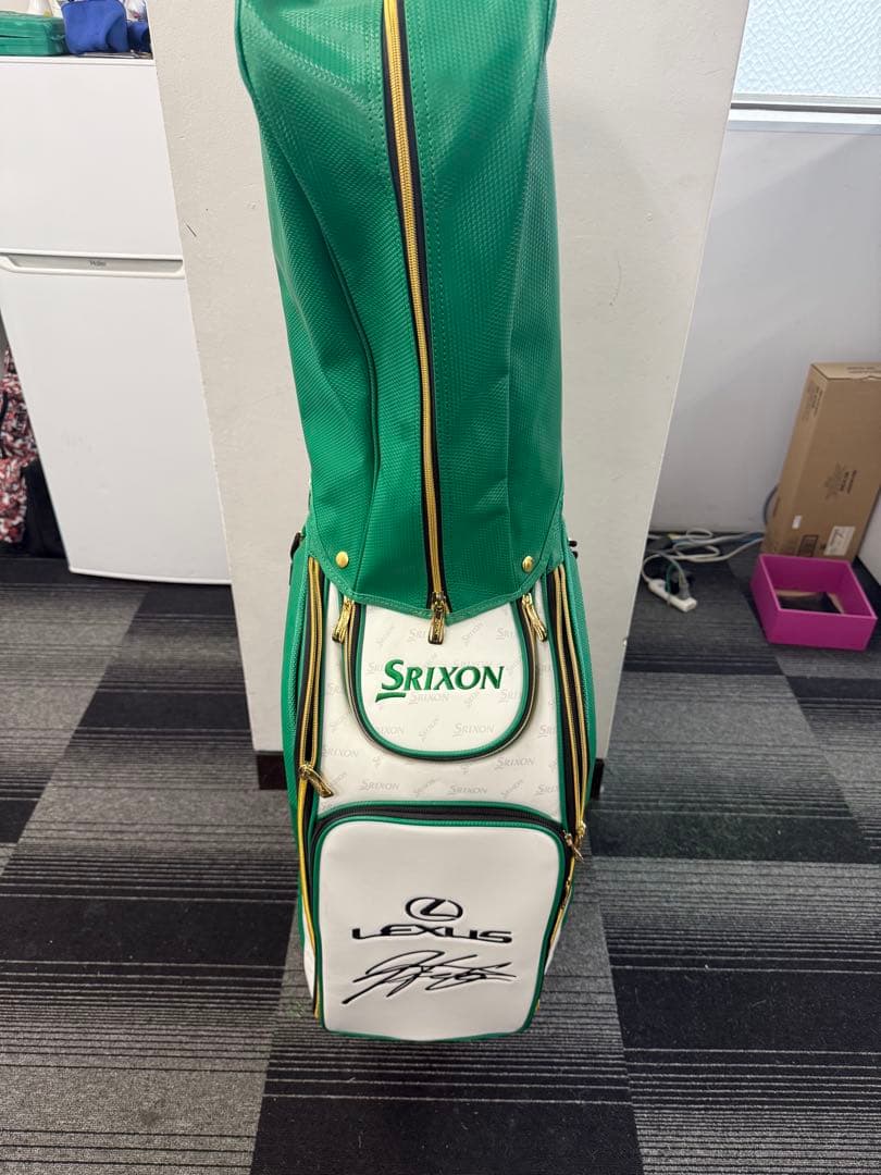 Srixon キャディバッグ 緑/白 レクサスマスターズ松山英樹