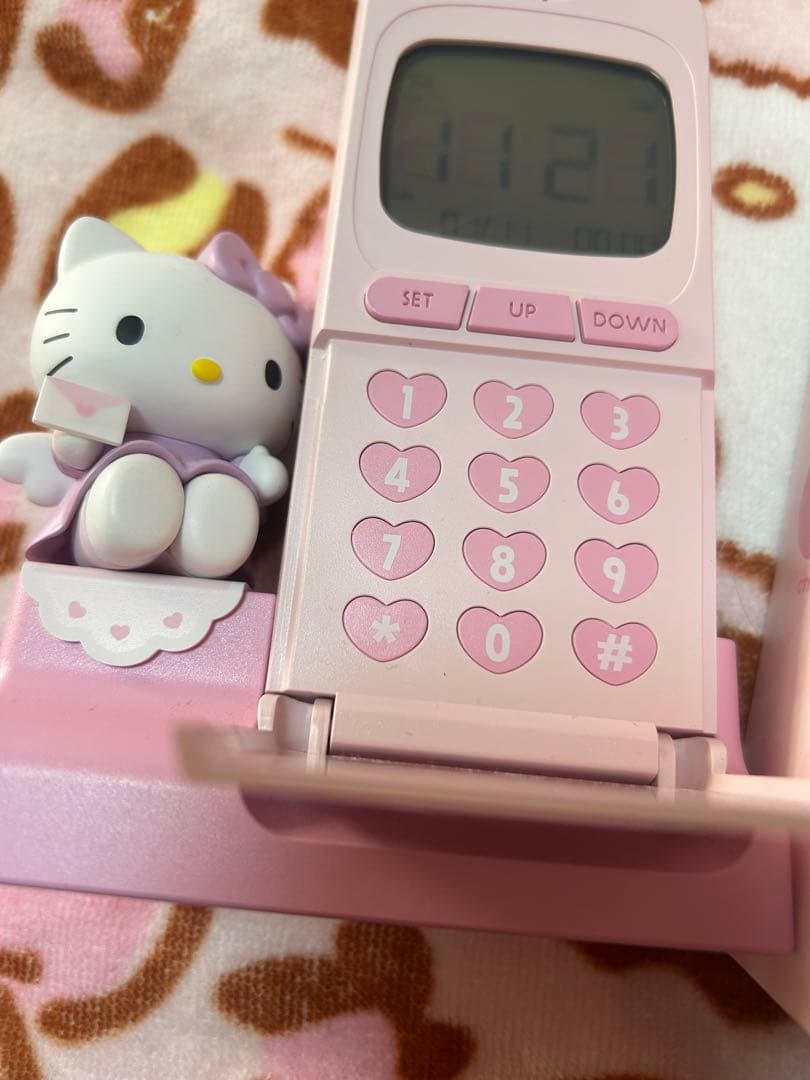 レア　ハローキティ ガラケー型　置き時計　韓国