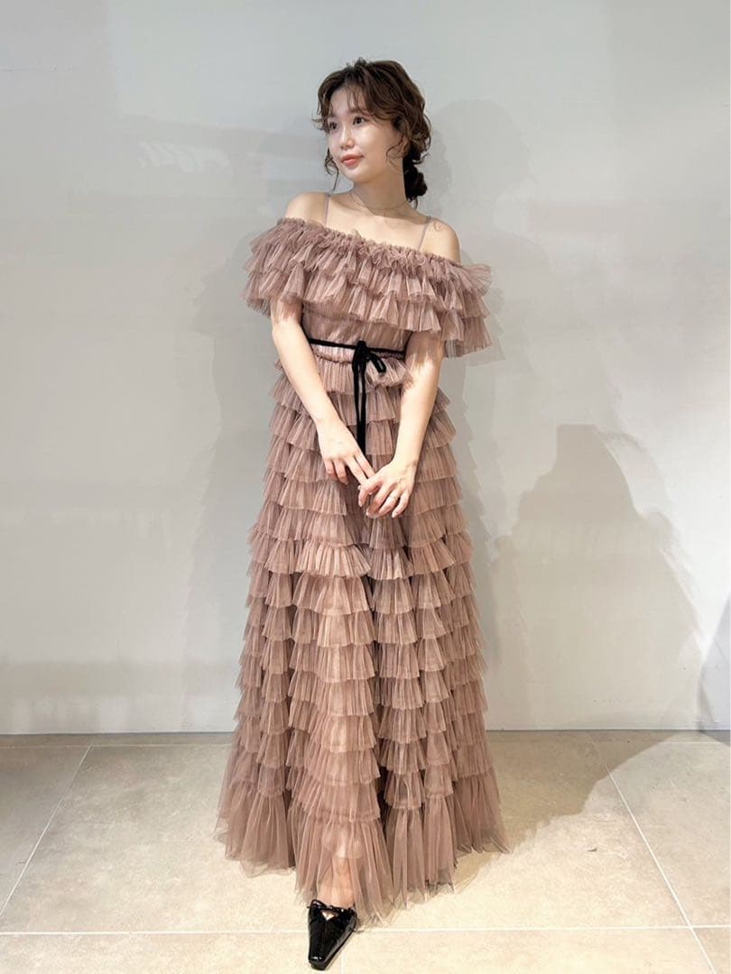 FRAY I.D 2wayチュールフリルティアードドレス - メルカリ