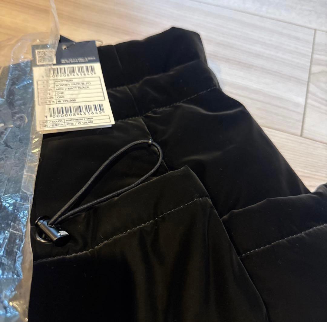 韓国限定 ザノースフェイス ボニーパック M マットブラック ホワイトレーベル