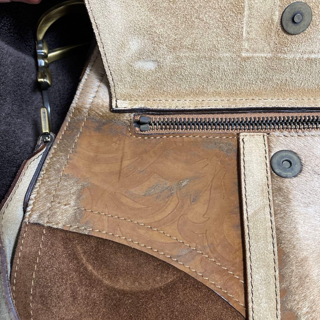 美品 希少クリスチャンディオールChristian Dior サドル ハラコ