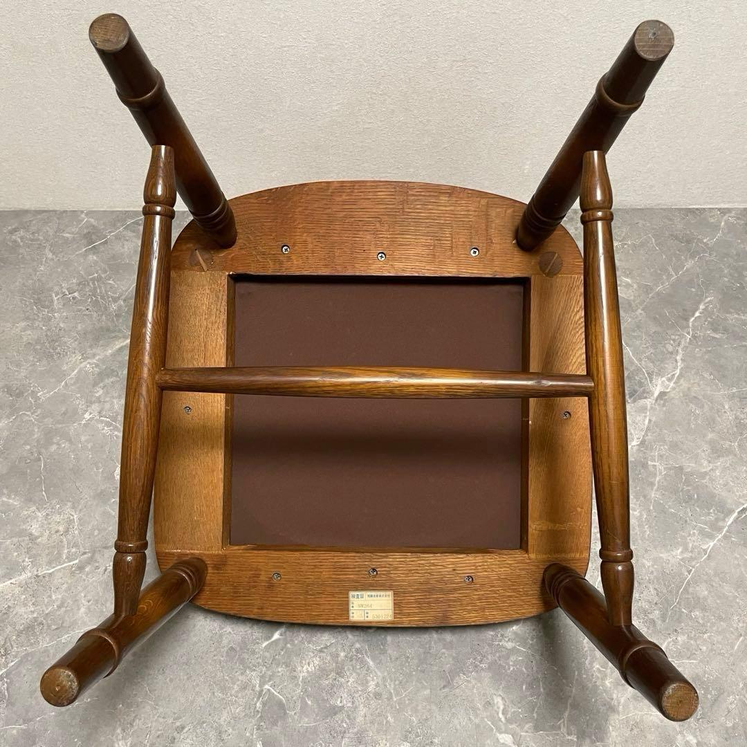 飛騨産業　キツツキ木製ダイニングチェアラタンバックチェア　ヴィンテージ古家具　①