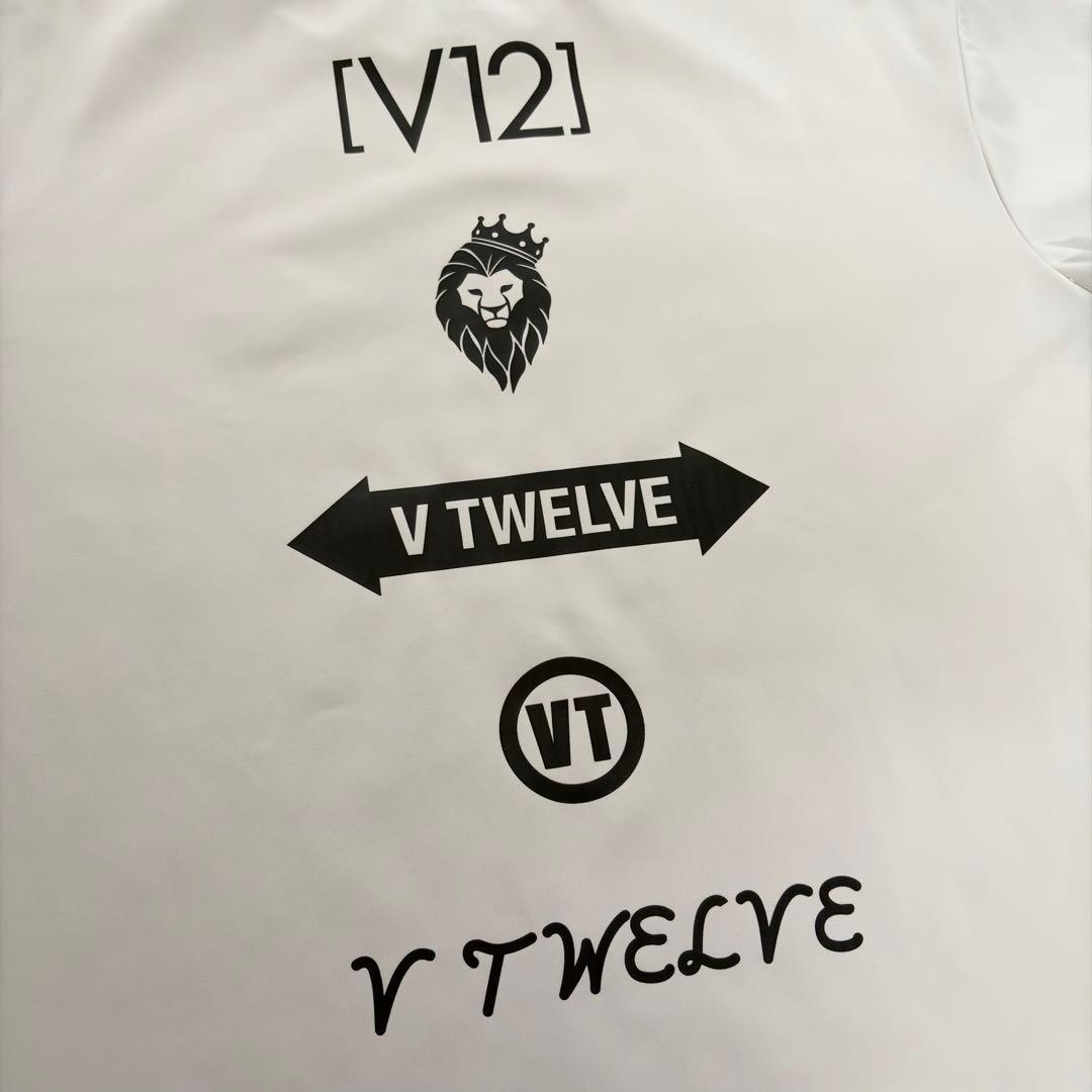 ヴィトゥエルヴ　V12　半袖モックネック　背面ロゴ　ハイネック　ゴルフウェア　Ｌ