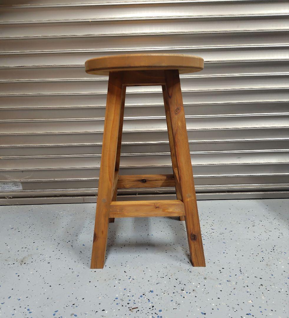 木製 丸イス スツール ハンドメイド 座面高48cm - メルカリ