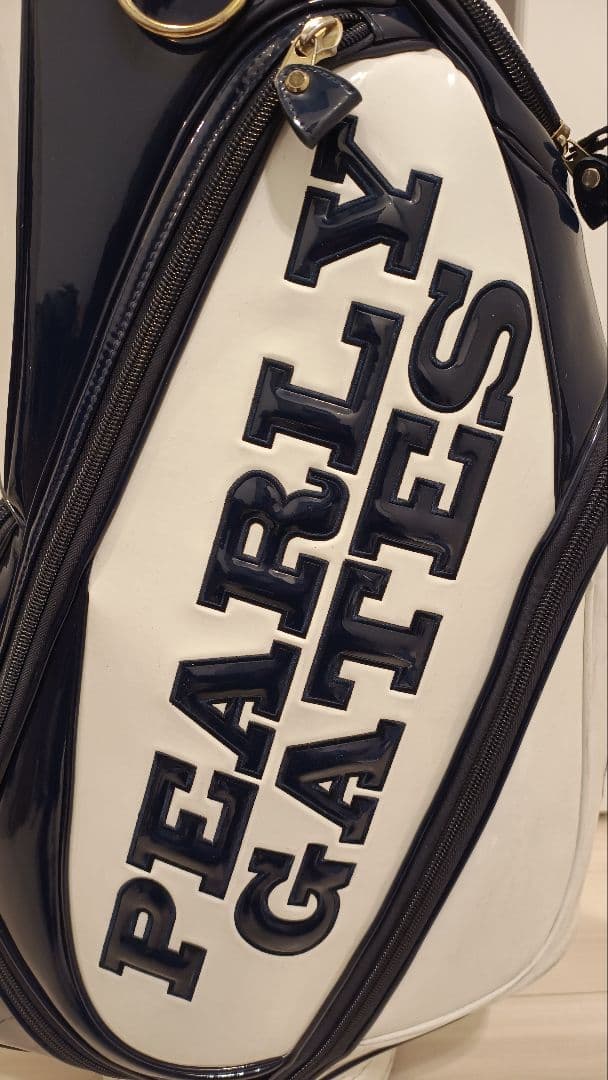 PEARLY GATES キャディバッグ ホワイト/ネイビー