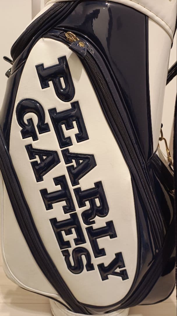 PEARLY GATES キャディバッグ ホワイト/ネイビー