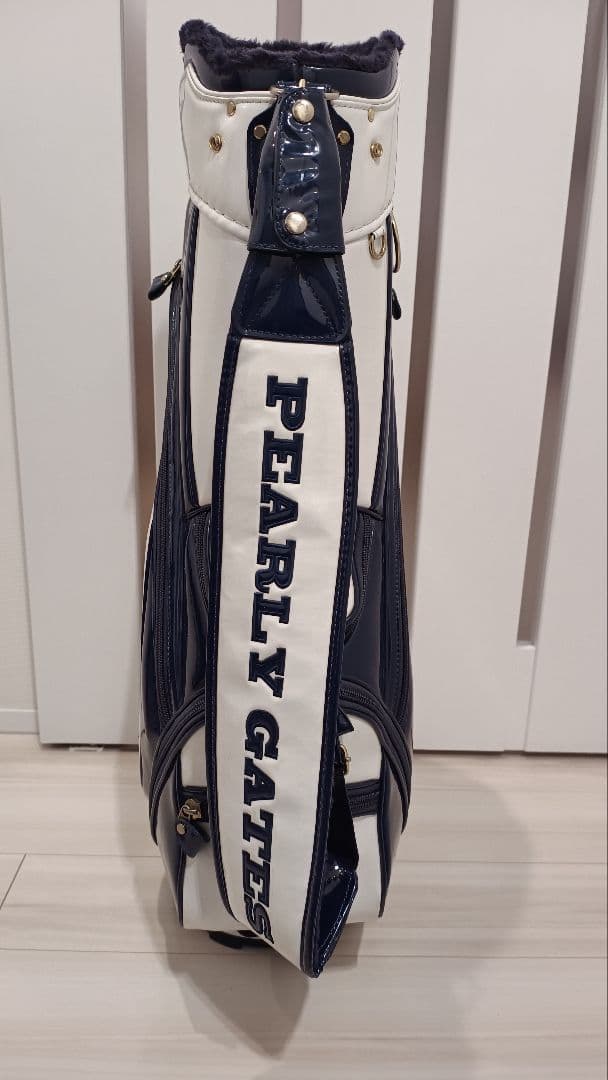 PEARLY GATES キャディバッグ ホワイト/ネイビー