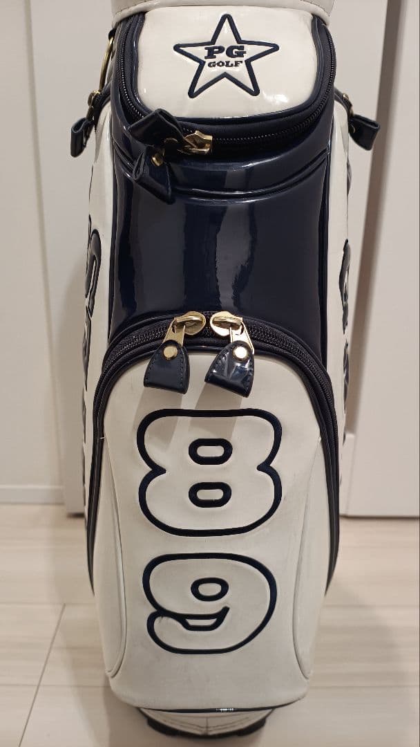 PEARLY GATES キャディバッグ ホワイト/ネイビー