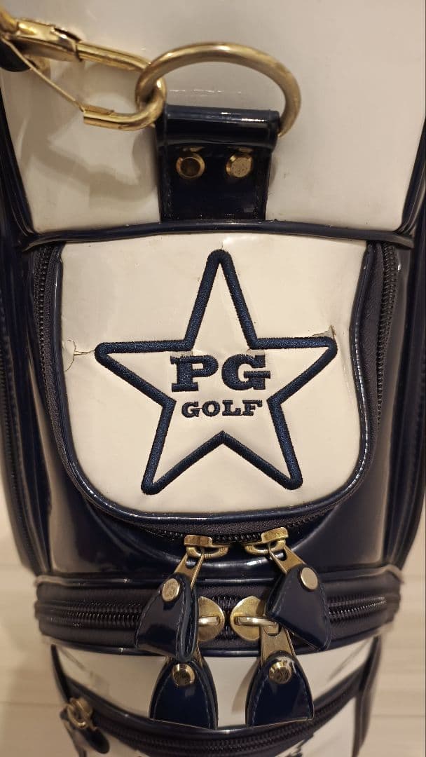 PEARLY GATES キャディバッグ ホワイト/ネイビー