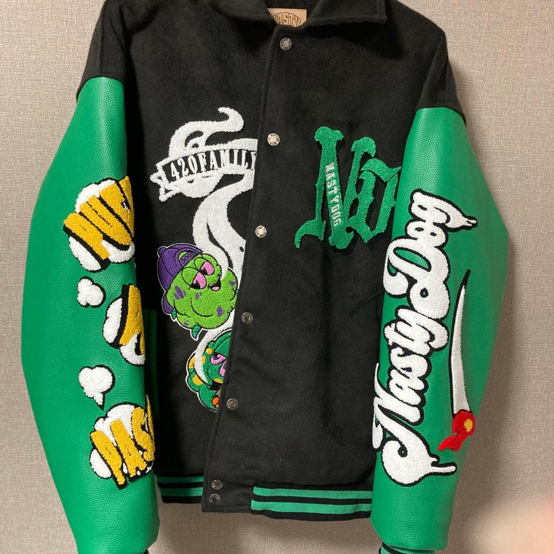 Nasty Dog ナスティードッグ スタジャン L ブラック/グリーン - メルカリ