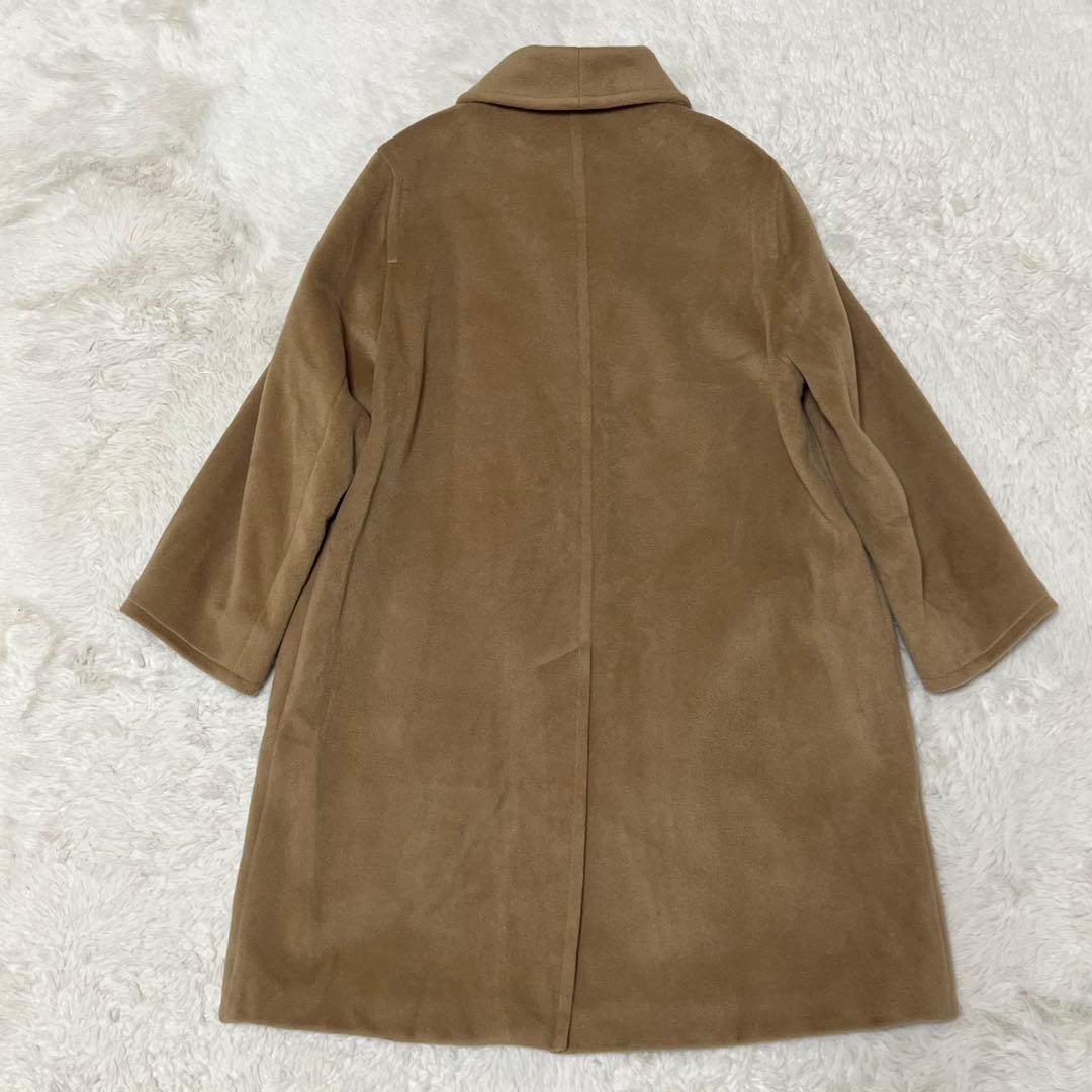 MaxMara ロングコート　ステンカラーコート　バージンウール　キャメル　38