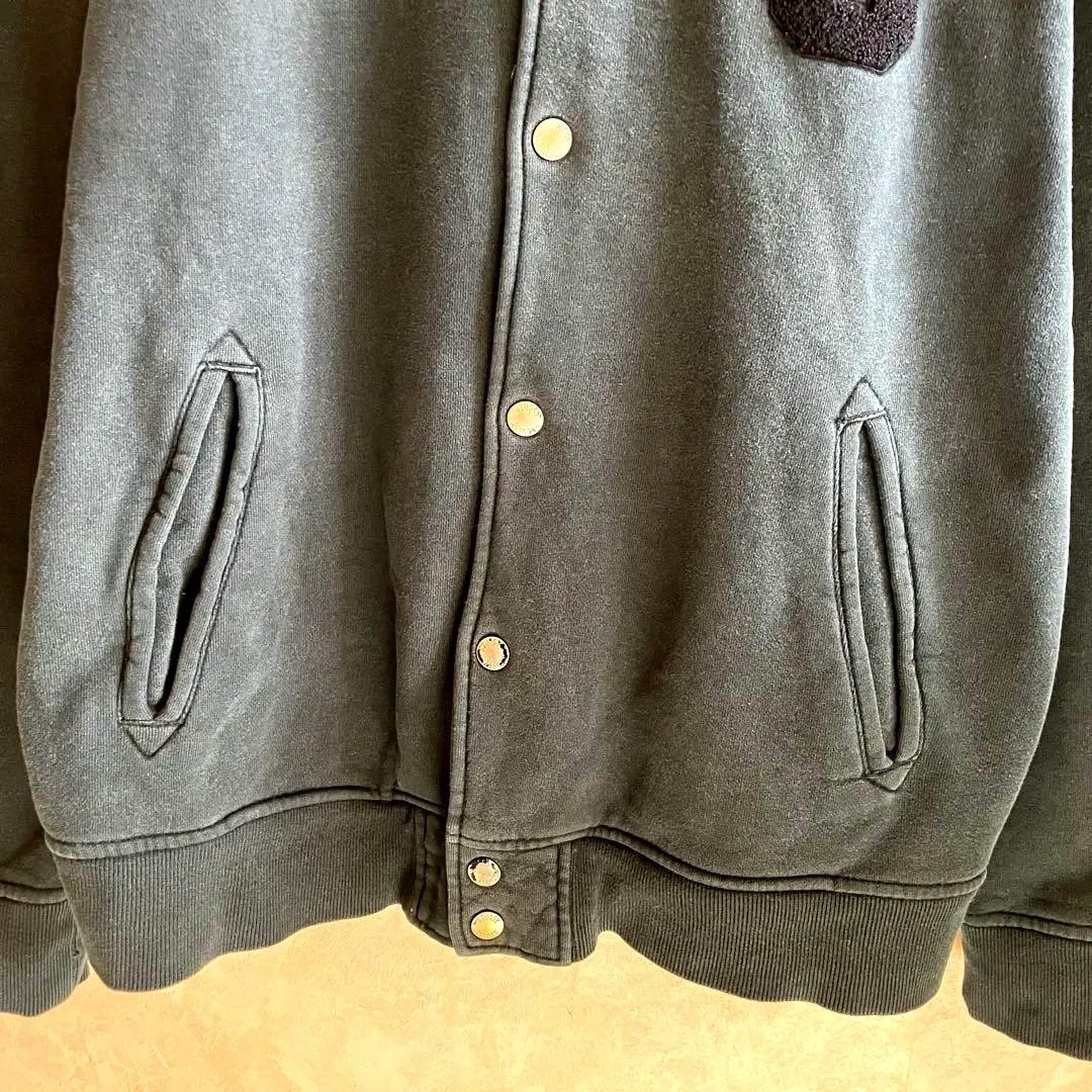 古着 ステューシー 両面レタードロゴ スタジャン 黒 L フェード