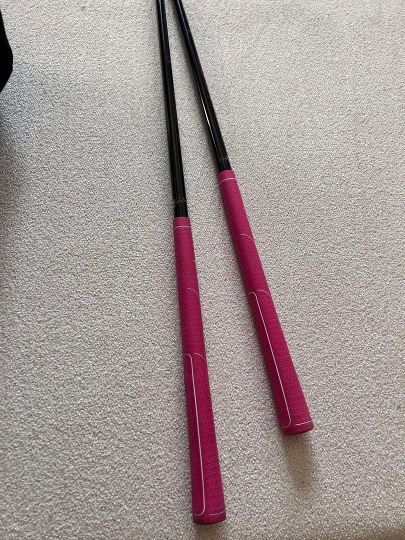 レディース ゴルフ スタンドバッグ 黒/ピンク 初心者向け