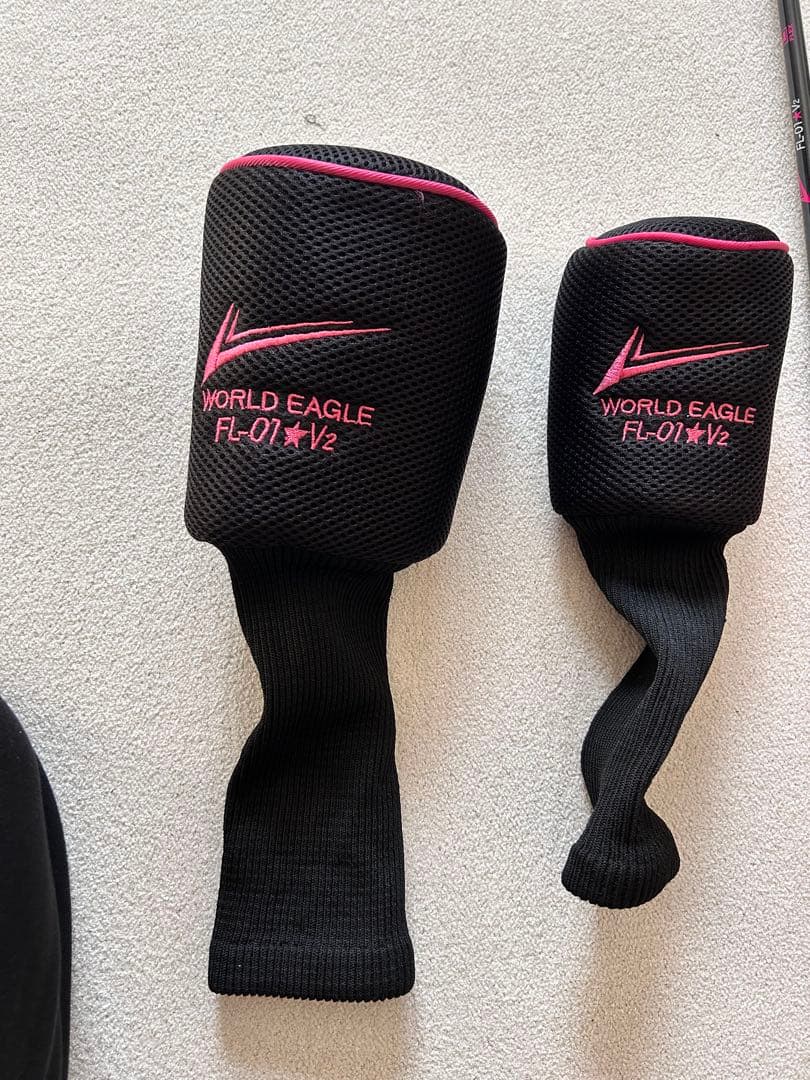 レディース ゴルフ スタンドバッグ 黒/ピンク 初心者向け