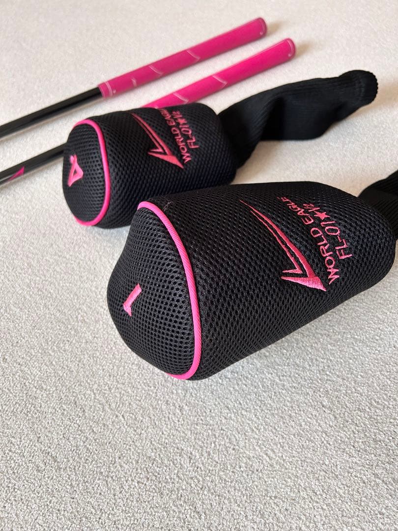 レディース ゴルフ スタンドバッグ 黒/ピンク 初心者向け