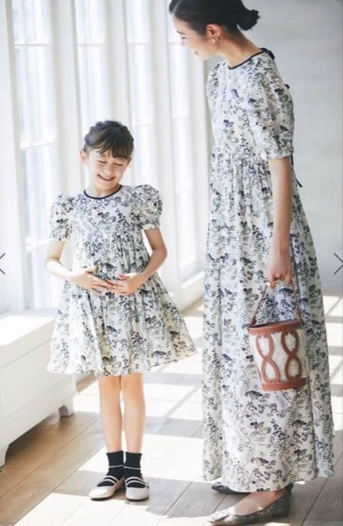 SEVENTEN セブンテン 木の実 プリント キッズ ワンピース
