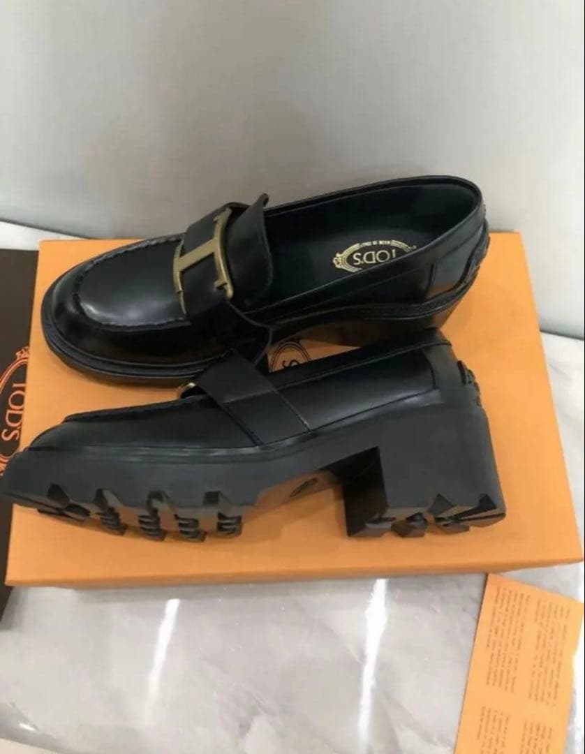 【美品】TOD'S レザー ローファー 黒 36