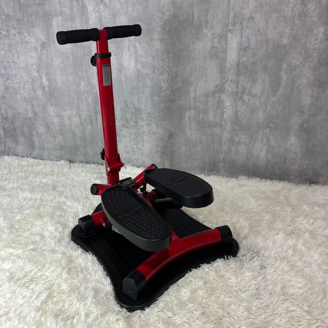 【未使用級】ナイスデイ NICEDAY 健康ステッパー 専用ハンドル付 レッド