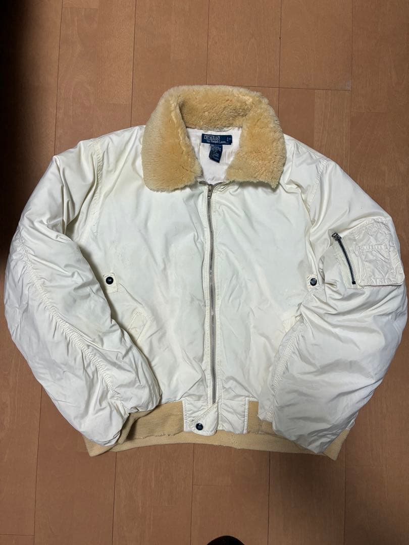 90s〜00s ラルフローレン b-15 ダウンジャケット 短丈 L 白 - メルカリ