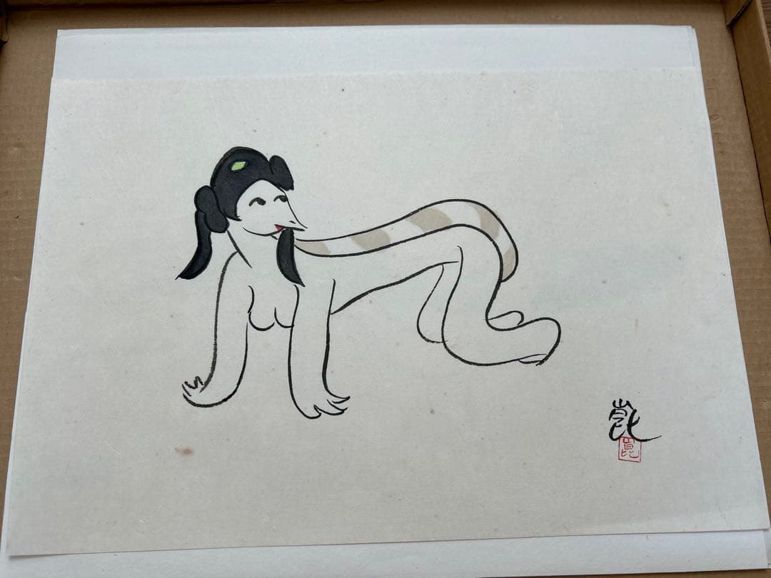 女かっぱ　清水崑　真作　肉筆　3葉まとめて