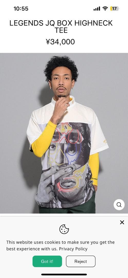 ラッセルノ LEGENDS JQ BOX HIGHNECK TEE 　サイズ6