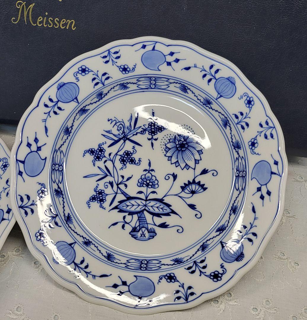 未使用近✨マイセン ブルーオニオン プレート 20cm皿 サラダ デザート2