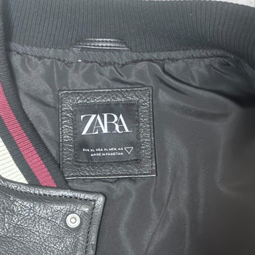 【未使用級】ZARAザラ 牛革スタジャンUSXLオーバーサイズ 即完売モデル