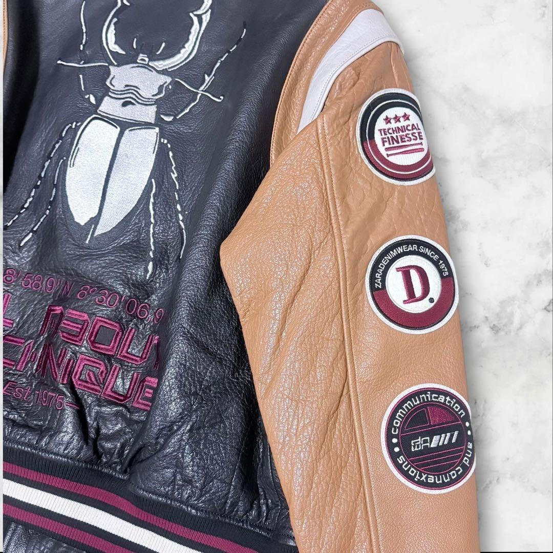 【未使用級】ZARAザラ 牛革スタジャンUSXLオーバーサイズ 即完売モデル