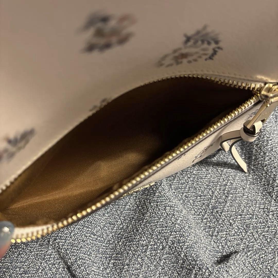 COACH ミニ チャーリー リュックサック 花柄 レザー アイボリー