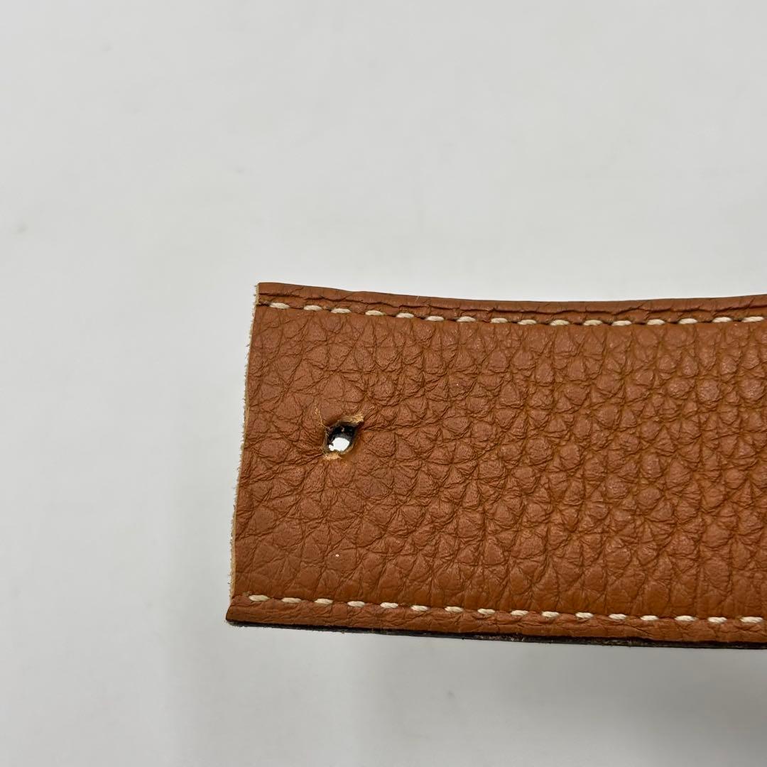 HERMESエルメス リバーシブル レザーベルトウエスト90 ブラック ブラウン