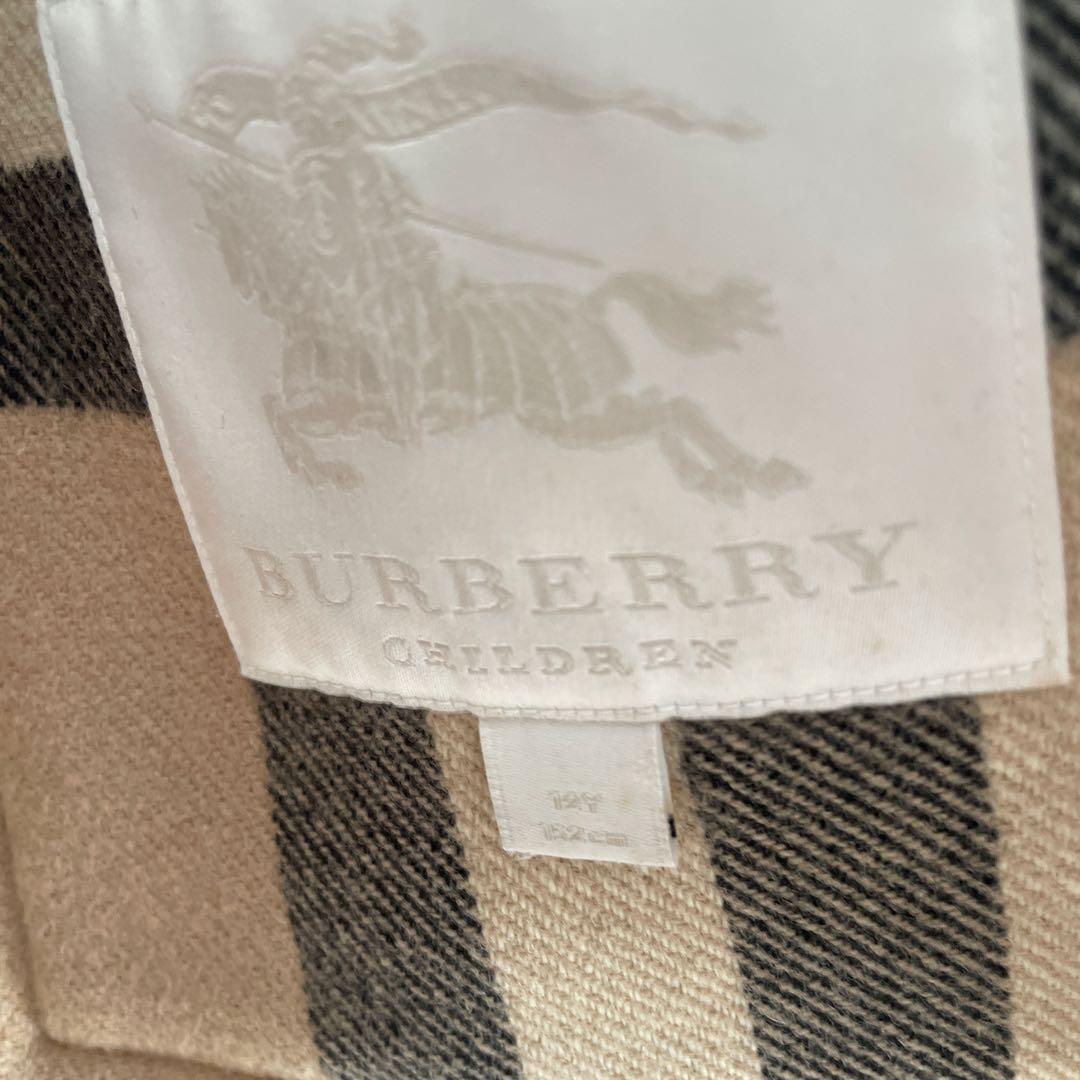 バーバリー ダッフルコート12y 152 クリーニング済み 最 安値