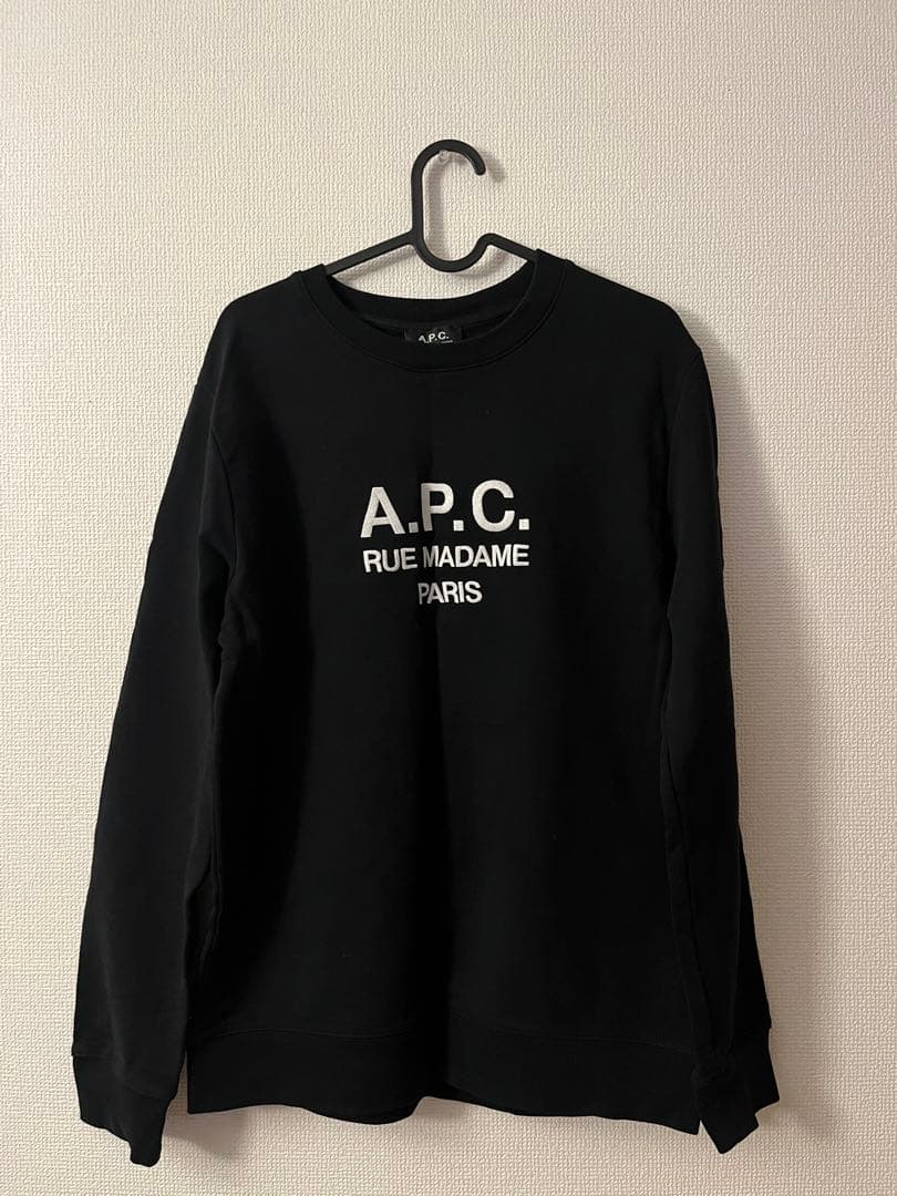 美品A.P.C. ブラック スウェット トレーナー