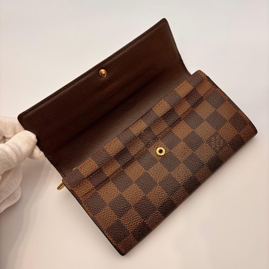 【鑑定済み】ルイヴィトン✨ダミエ✨ポルトフォイユサラ 2つ折り 長財布