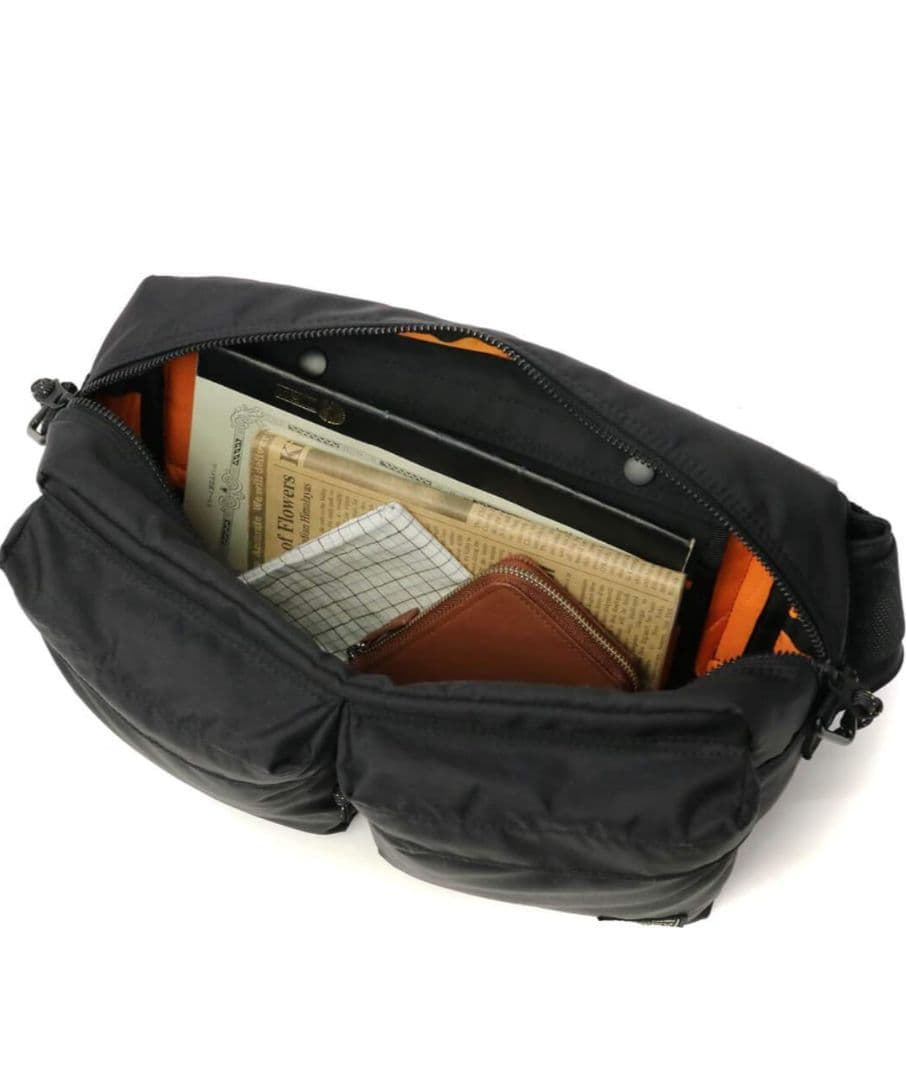 PORTER ブラック ショルダーバッグ フォース