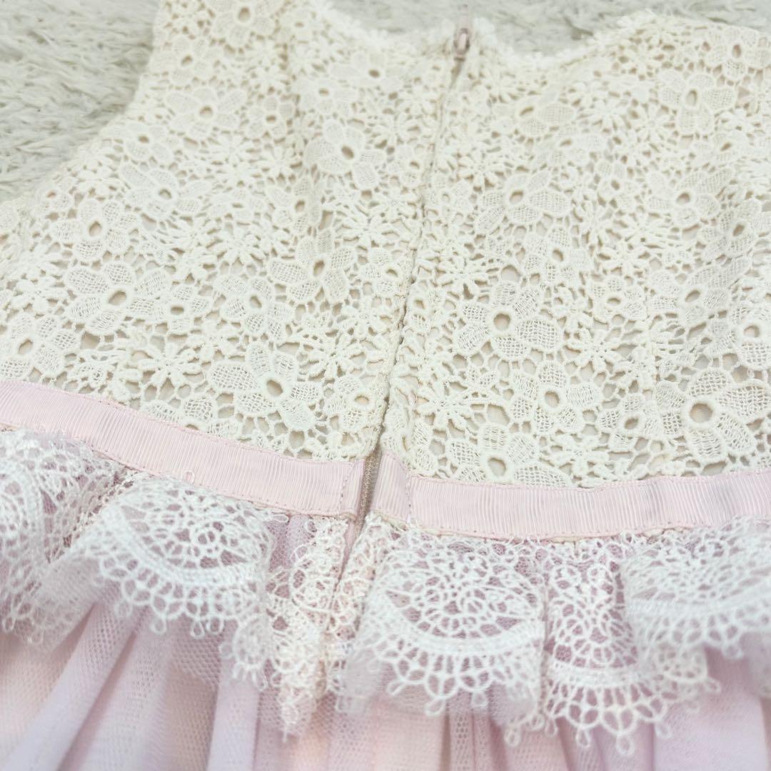 メゾピアノ　キッズフォーマル　セレモニー　ドレス　セットアップ　ピンク　120