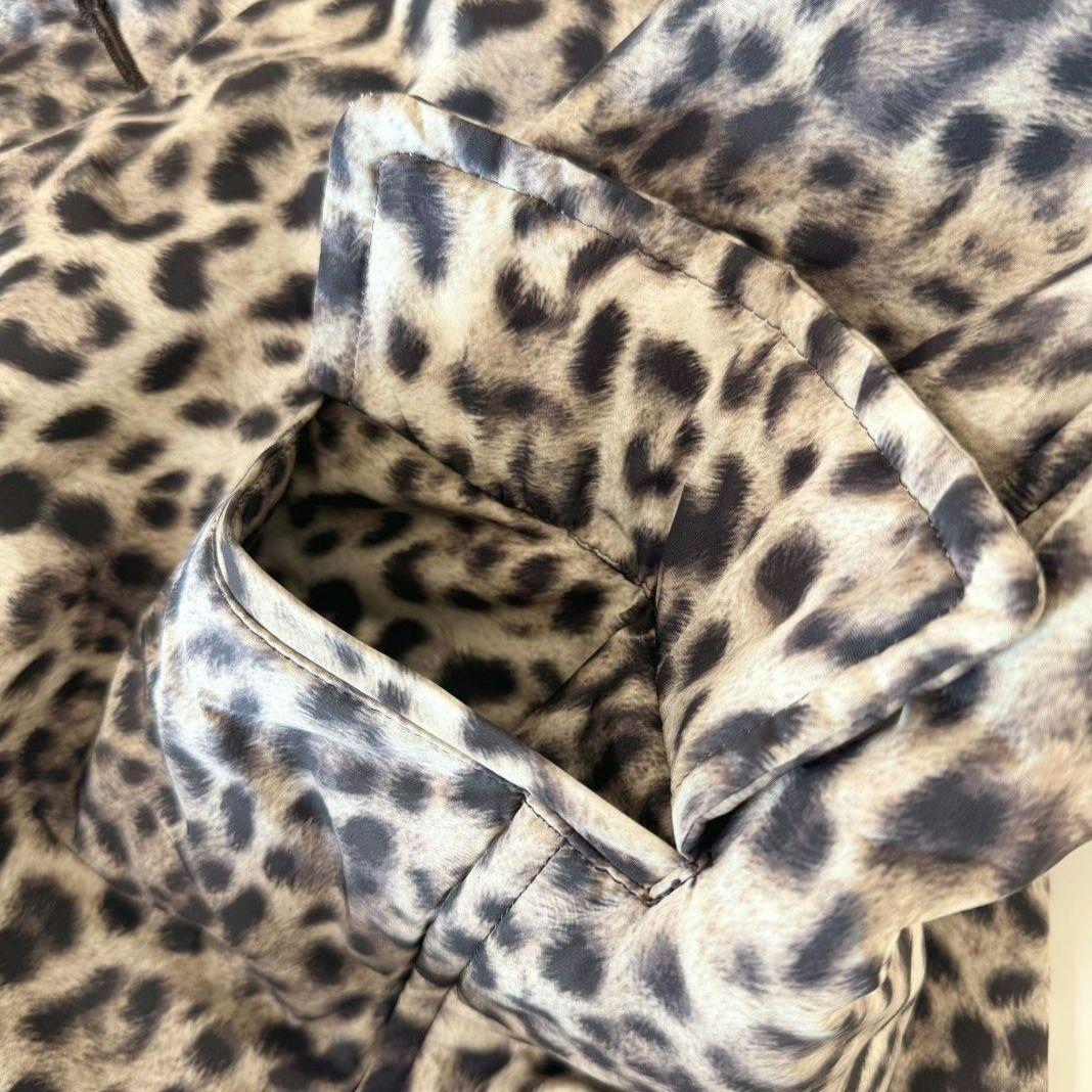 【美品】コムデギャルソン コムコム ヒョウ柄 丸襟 コート キルティング XS