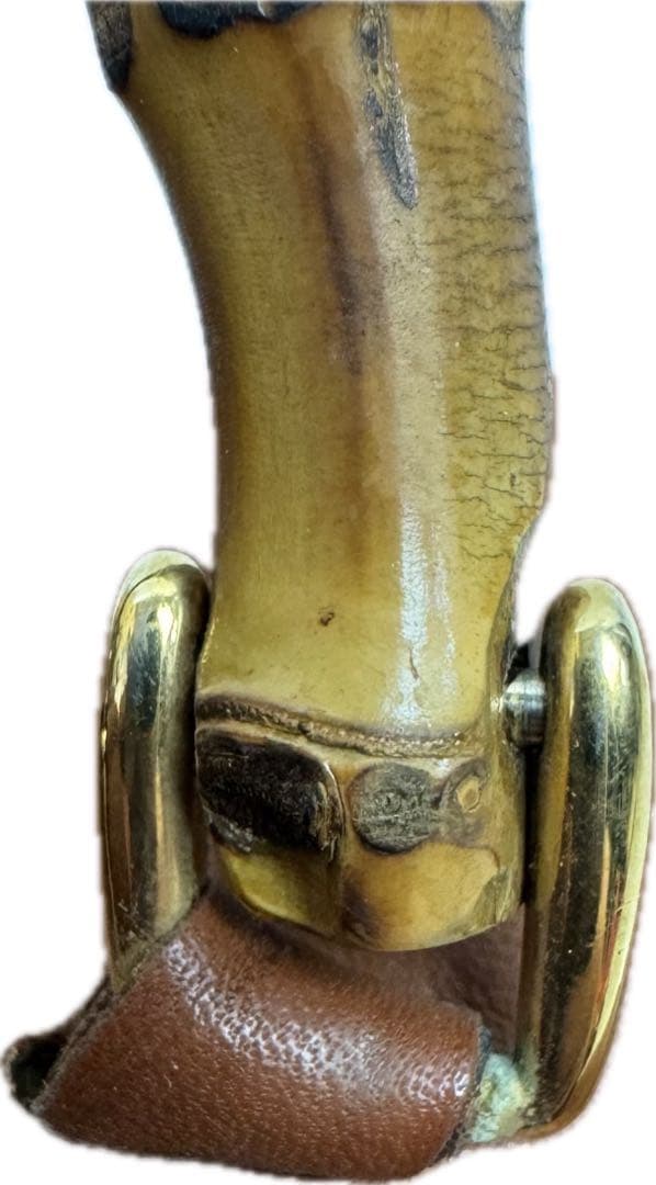 DA486 グッチ　GUCCI レザー　バンブー　リュックサック　ブラウン