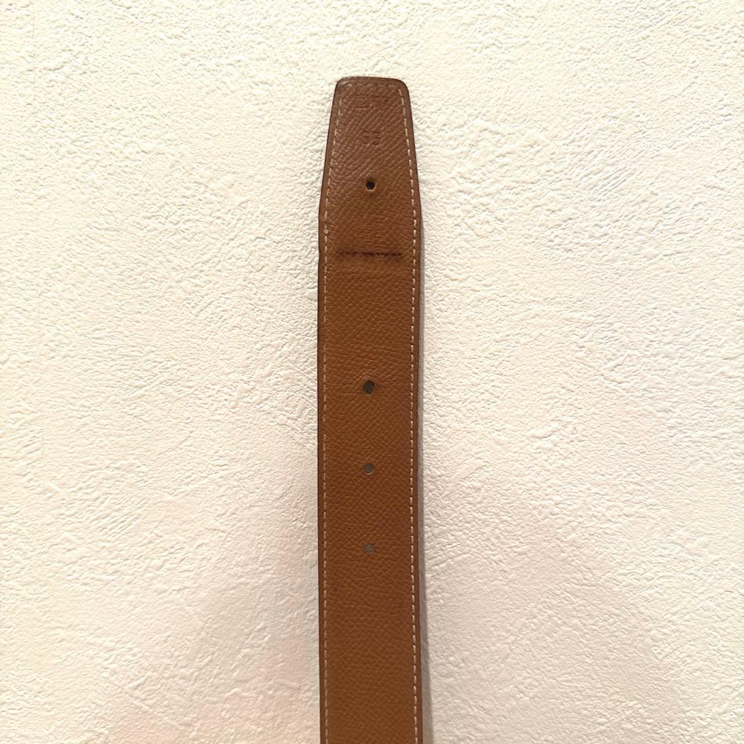 【HERMES】コンスタンスリバーシブル シルバーバックル ベルト 65