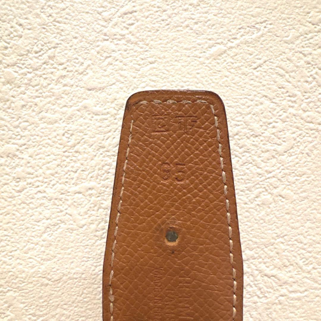 【HERMES】コンスタンスリバーシブル シルバーバックル ベルト 65