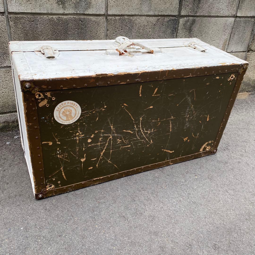 アンティーク木製トランクケース